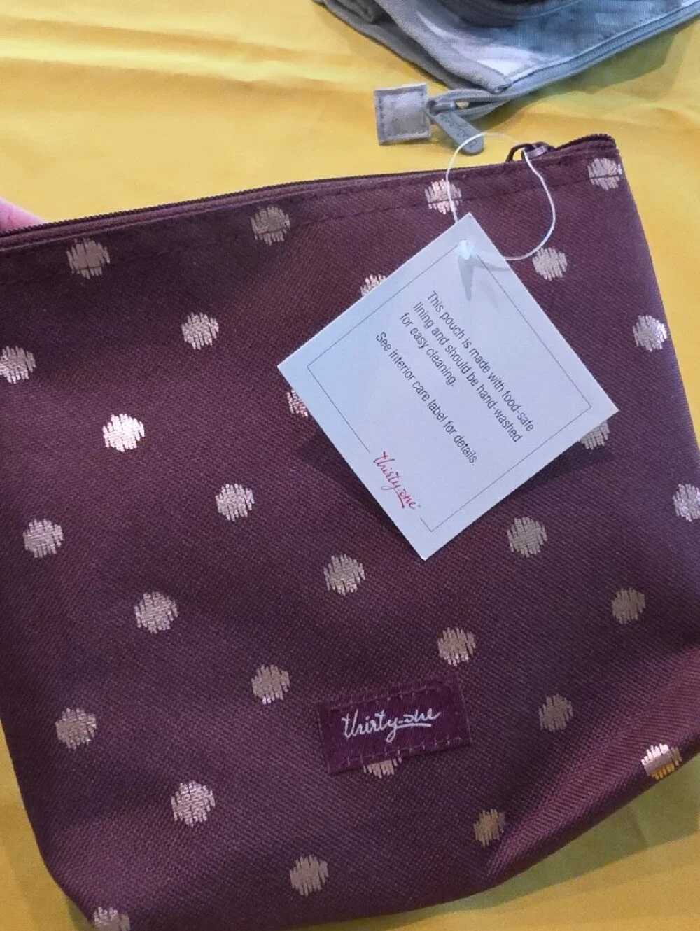 Lot of 3 Vintage Thirty-One Gifts Zipper Bags ▪︎ 2 w/ Hanging Tags - 3rd is NWOT